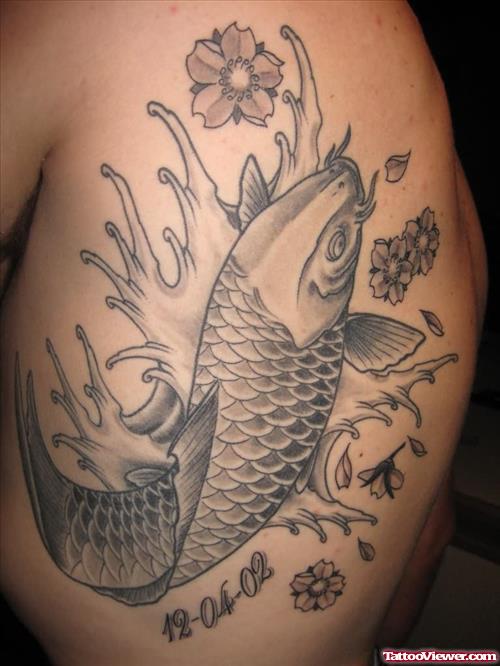 Elegant Koi Fish Tattoo For Women