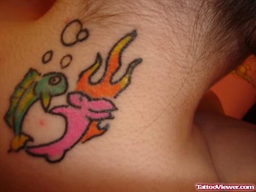 Bunnie Fire Fish Tattoo by Tattoostime