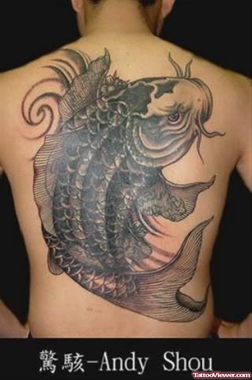 Black Chinese Fish Tattoo
