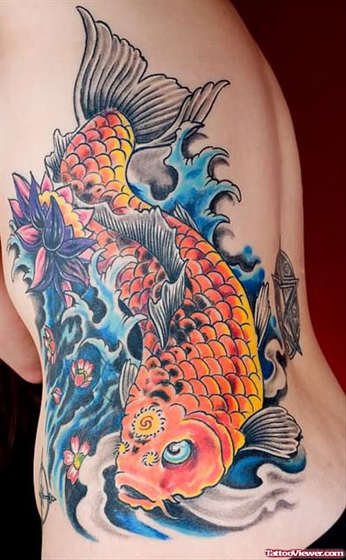 Particular Style Koi Fish Tattoo