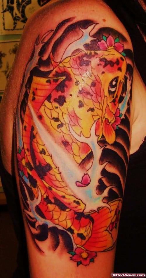 Koi Fish Sleeve Tattoos Designs
