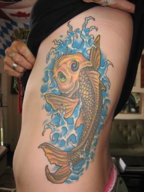 Japanese Koi Fish & Water Tattoo