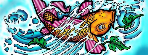 Colored Fish Tattoos Design