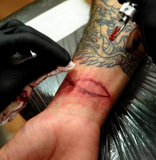 Jesus Fish Tattoo On Wrist