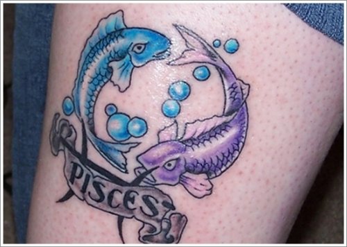 Pisces And Koi Fish Tattoo