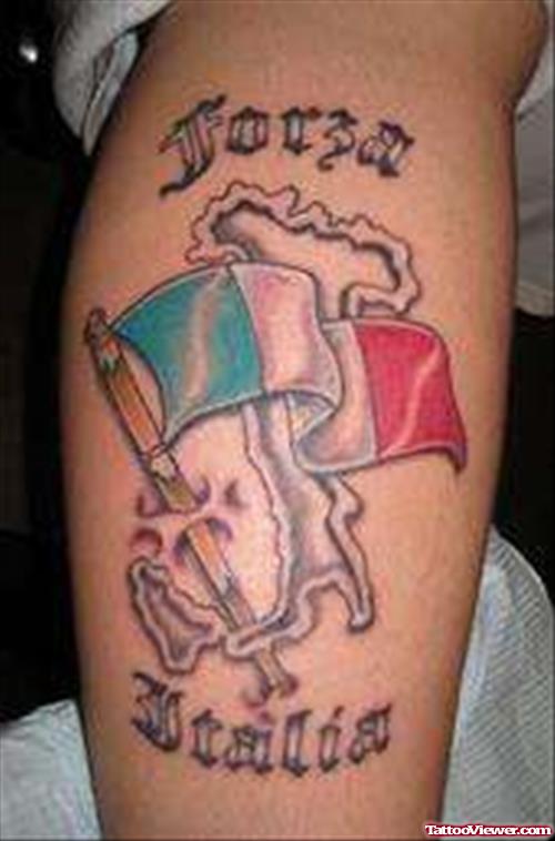 Forza Italian Flag Tattoo