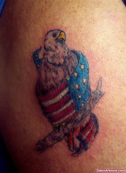 USA Flag & Eagle Tattoo