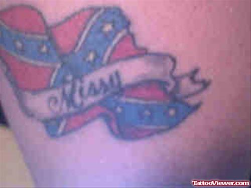 Rebel Flag Miss You Tattoo