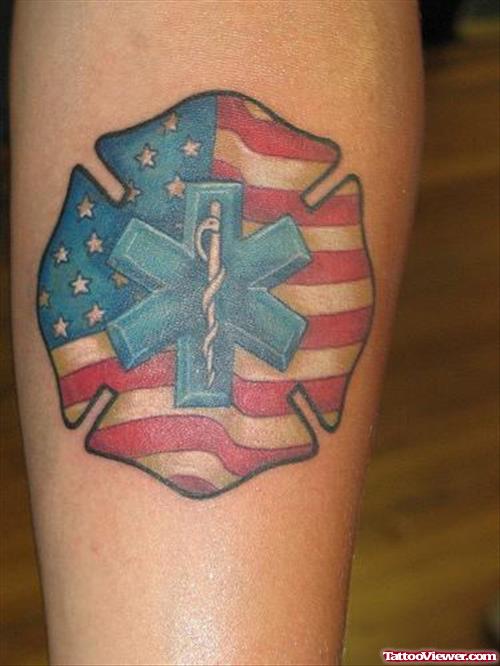 Admirable American Tattoo On Arm