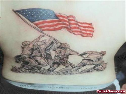 American International Flag Tattoo