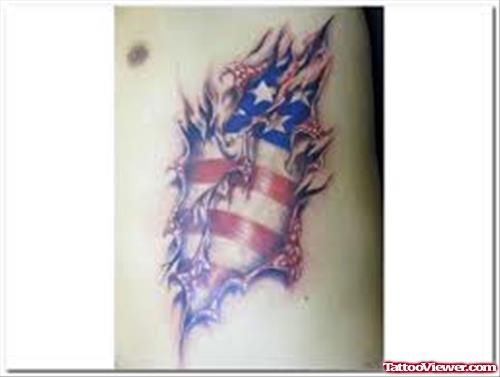 American Flag Small Tattoo