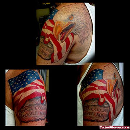 Eagle American Flag Tattoo