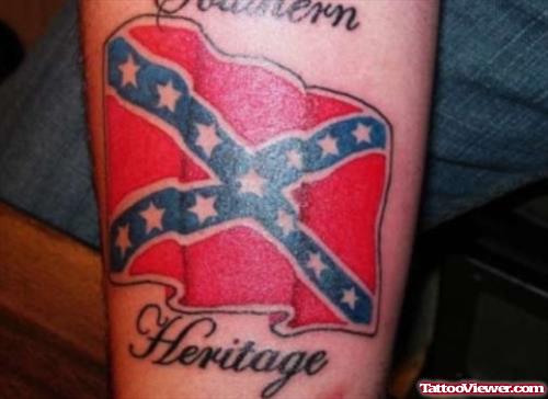 Confederate Flag Tattoo