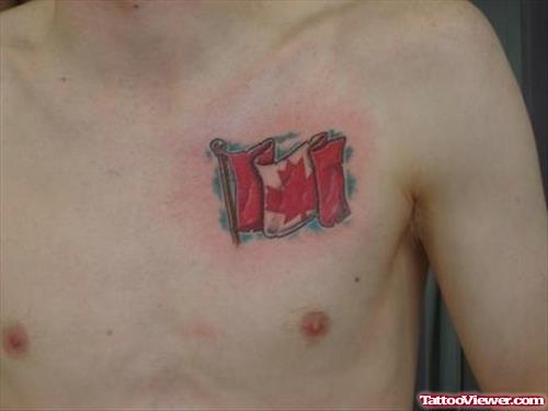 Canadian By Heart - Flag Tattoo
