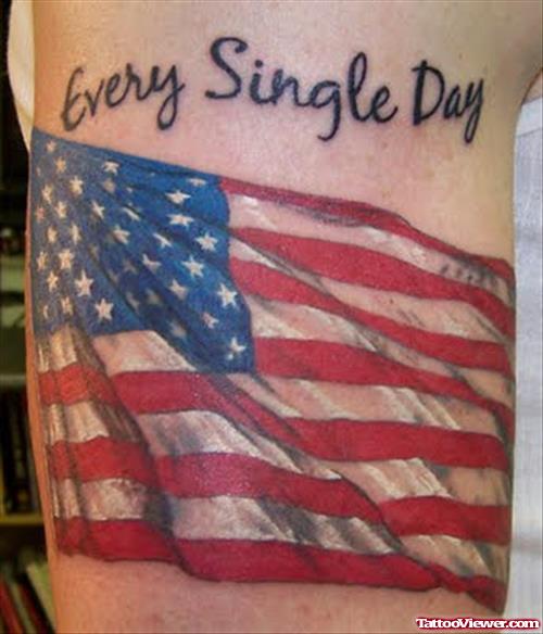 American Flag Day Tattoo