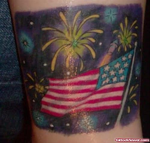American Flag Celebration Tattoo