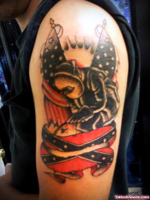 Welder Confederate Flag Tattoo