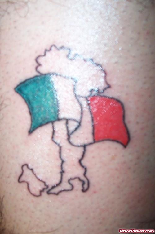 Small Flag Tattoo For Body