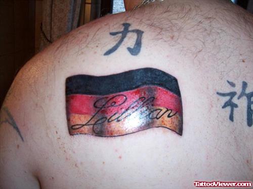 Rebel Flag Tattoo Design For Men On Back