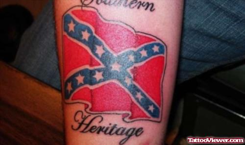 Rebel Flag Heritage Tattoo