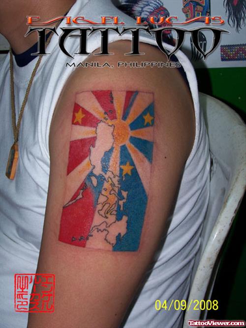 Philippine Flag Tattoo