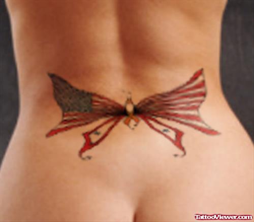 American Flag In Butterfly Design