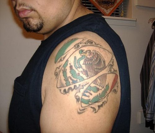 Cool Mexican Tattoo On Shoulder