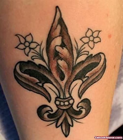 Fleur De Lis Flower Tattoo