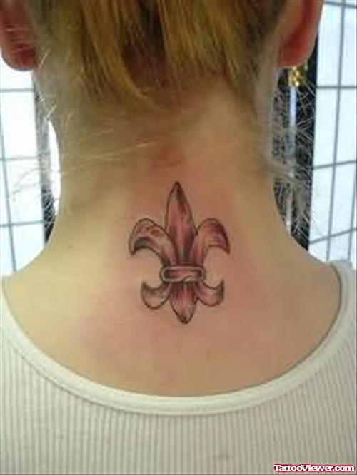 Fleur De Lis Tattoo On Neck