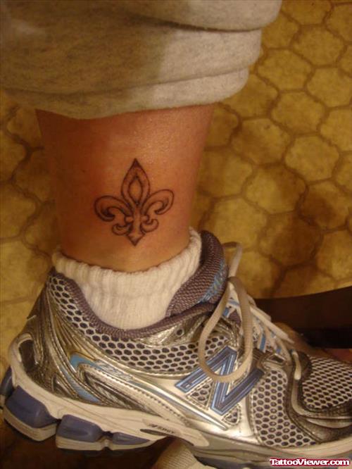 Fleur De Lis Tattoo For Ankle
