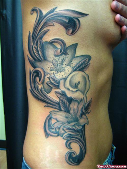 Flower Tattoo Designs On Rib