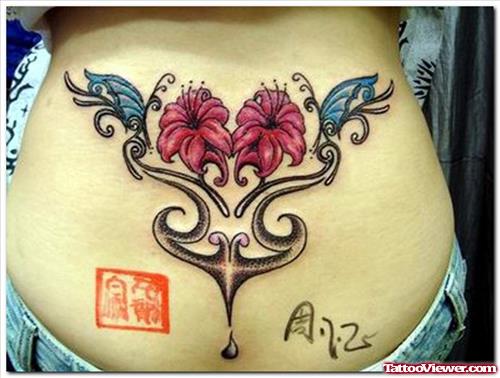 Flower Tattoo Designs On Lower Back