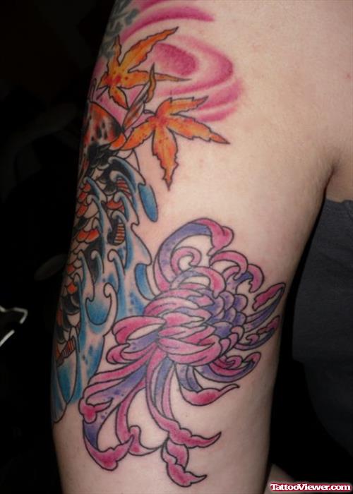 Extreme Floral Tattoo on Bicep