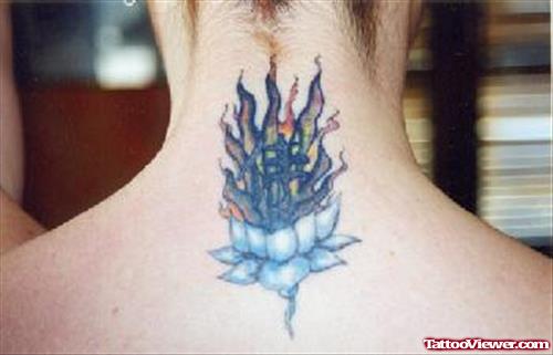 Burning Flower Tattoo