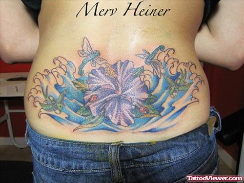 Flower Tattoos On Girl Lowerback
