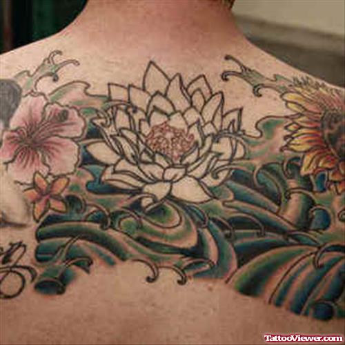 Flower Tattoos On Upperback