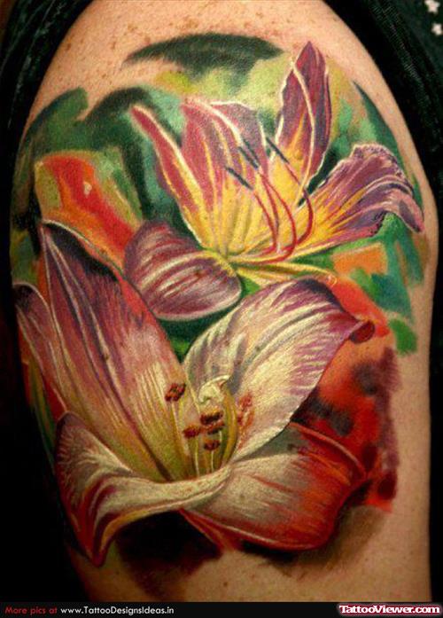 Beautiful Lily Flower Tattoos For Girls