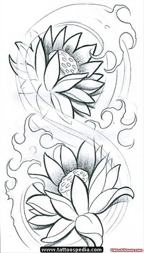 Lotus Flowers Tattoos Designs