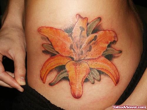 Girl Showing Flower Tattoo