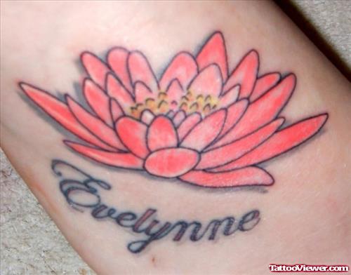 Water Lily Flower Tattoo