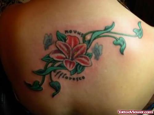 Flower Vine Tattoo On Back