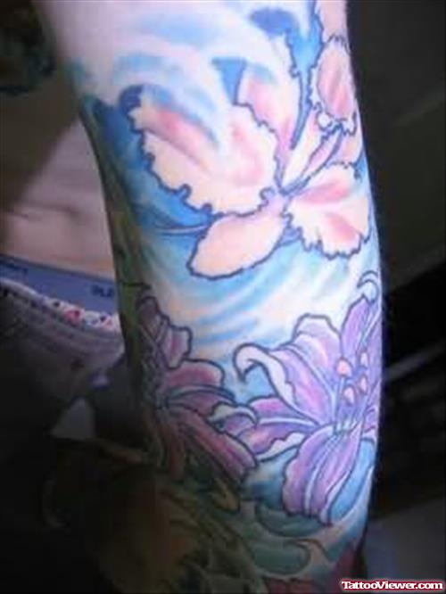 Beautiful Flower Tattoo On Arm
