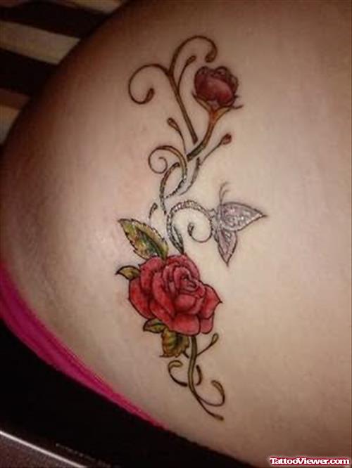 Rose Flower Body Tattoo
