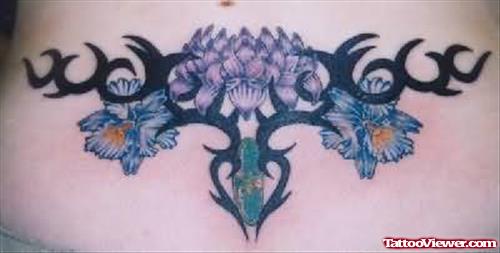 Purple Flowers Tattoo