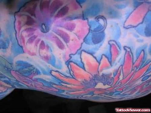 Lovely Colourful Flower Tattoo