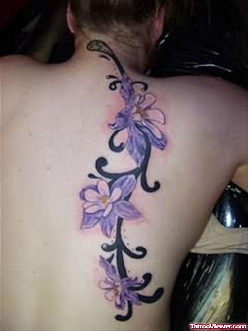 Flower Tattoo Design For Back