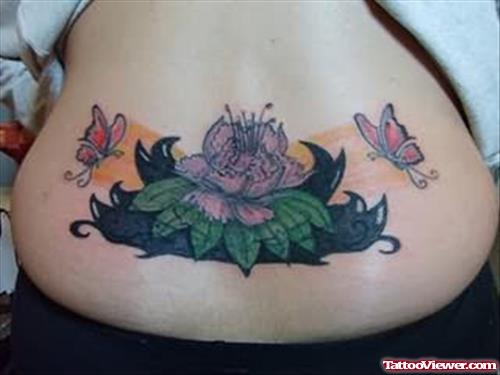 Ladies Tattoo Design for Lower Back