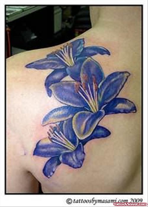 Lilly Flower Tattoo For Girl