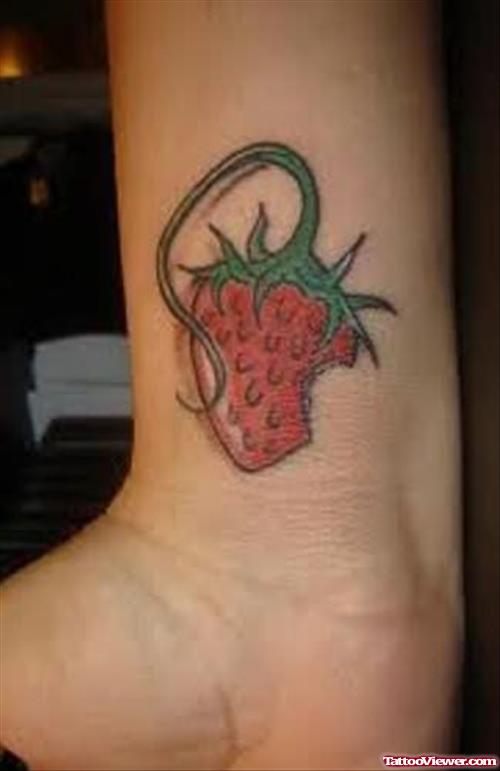 Tasty Strawberry On Wrist