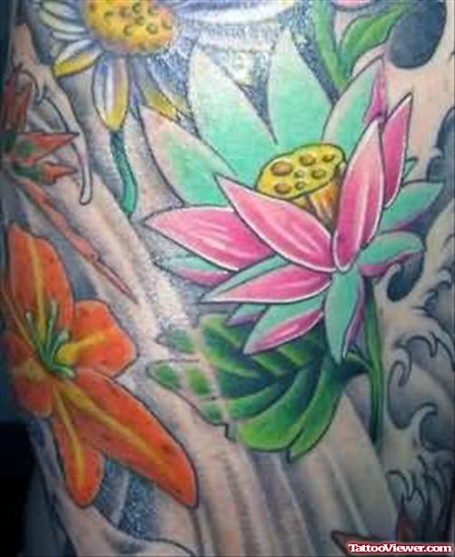 Lily Flower Tattoo For Body